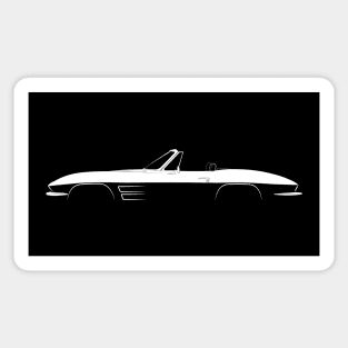 Chevrolet Corvette Sting Ray Convertible (C2) Silhouette Sticker